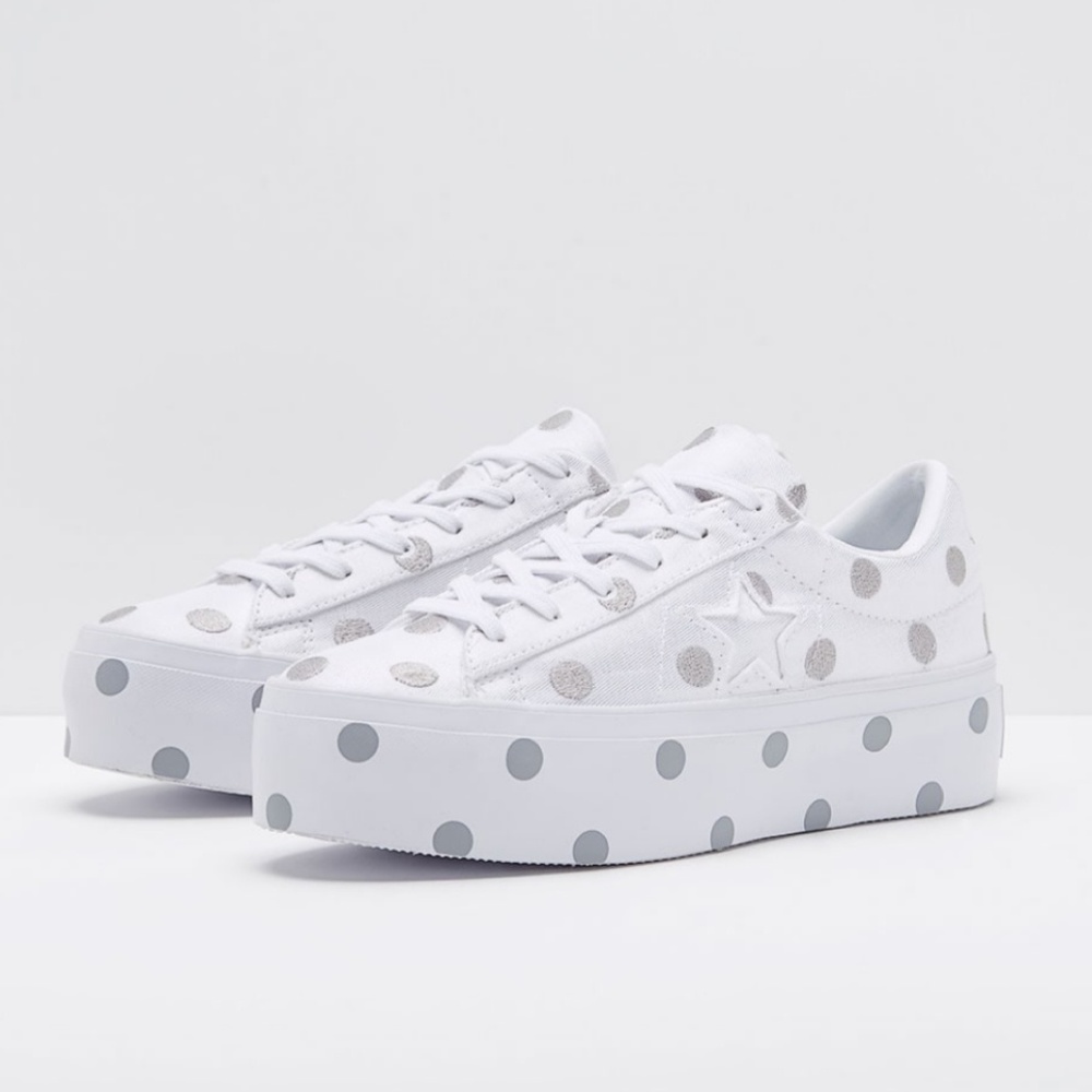 NWT Converse All Star Polka Dot Platforms